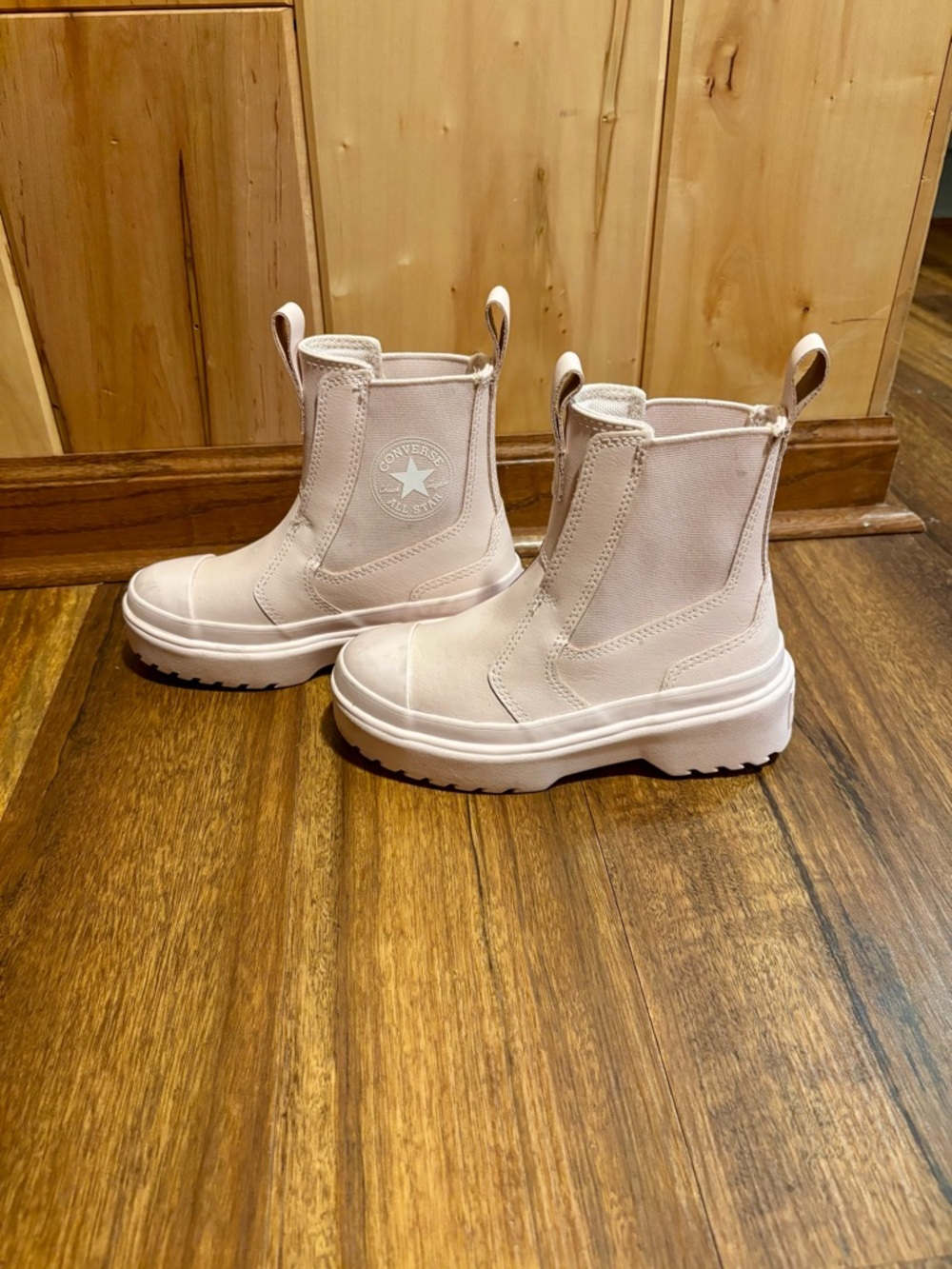 Converse Kids Pale Pink Chelsea Platform Boots